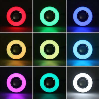 Bombilla LED 10W con Altavoz Bluetooth y Luz RGB