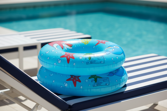 Flotador Inflable Circular Infantil con Diseño Marino 80 cm