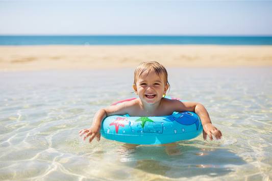 Flotador Inflable Circular Infantil con Motivos Marinos (60 cm)