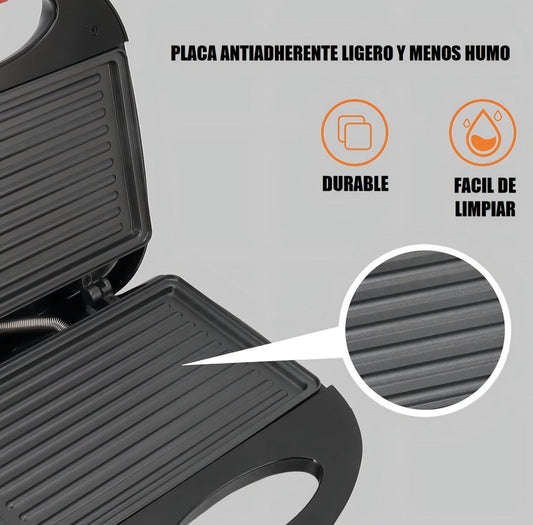 Sandwichera Multiusos (Parrillera de contacto / Grill Eléctrico / Sandwichera)