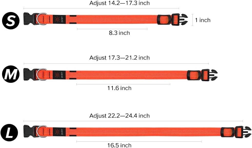 Collar LED de Seguridad Ultra Brillante y Recargable para Perros