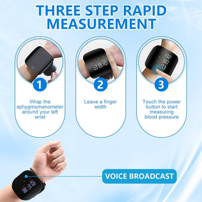 Tensiómetro Digital de Muñeca con Pantalla LED y Carga USB