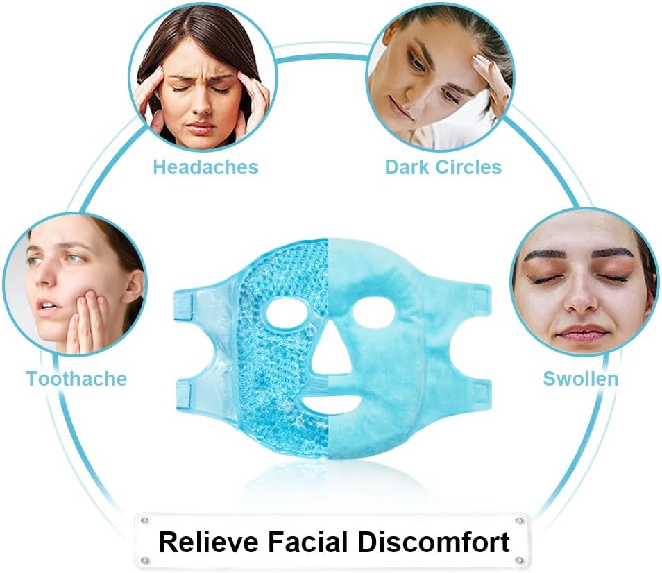 Terapia Frio-Calor: Máscara Facial de Perlas de Gel para