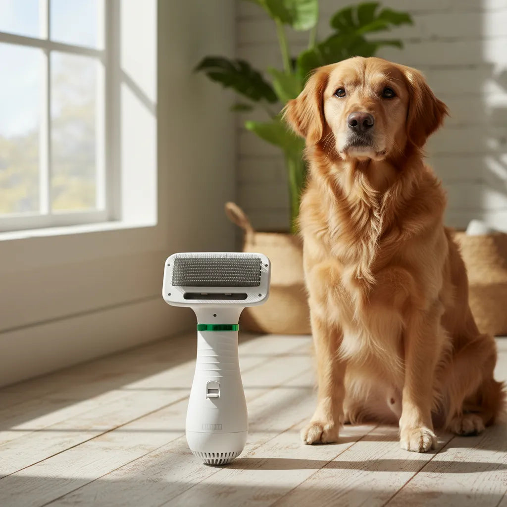 Cepillo Secador 2 en 1 para Mascotas con Temperatura Ajustable